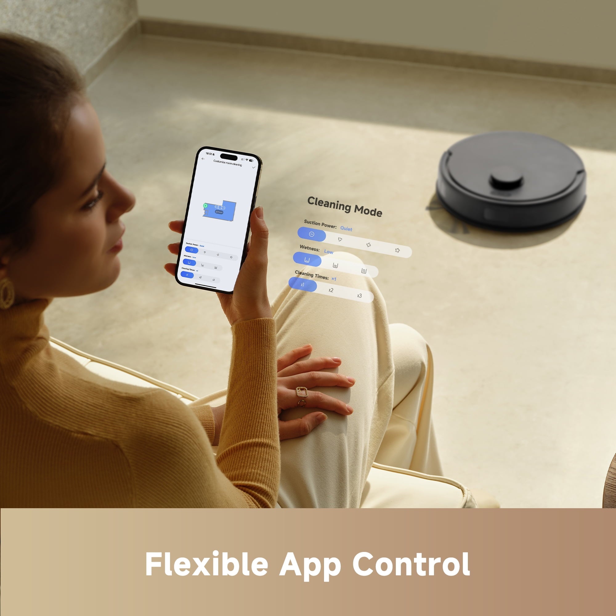 Dreame 3-In-1 E20 Plus Robot Vacuum And Mop | Smart Technology Auto-Empty, Auto-Avoid, Auto-Clean, Rechargeable Lithium Battery, Operating Voltage 110V-130V