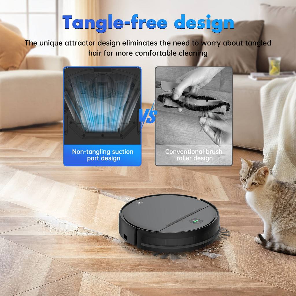 MAMNV 3-in-1 Intelligent Robot 5000Pa Vacuum Cleaner | Automatic Charging, Fixed-point Sweeper, Voice & App Control, Wet Suction Mopping, for smart Home Cleaning, Birthday & New Year Gifts