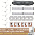 24pcs Accessories Kit for Dreame L10s Ultra\u002F L10 Ultra Robot Vacuum Replacement Parts Including 1 Main Brush 4 HEPA Filters 6 Sidebrushes 6 Mop Pads 6 Dust Bags 1 Cleaning Brush