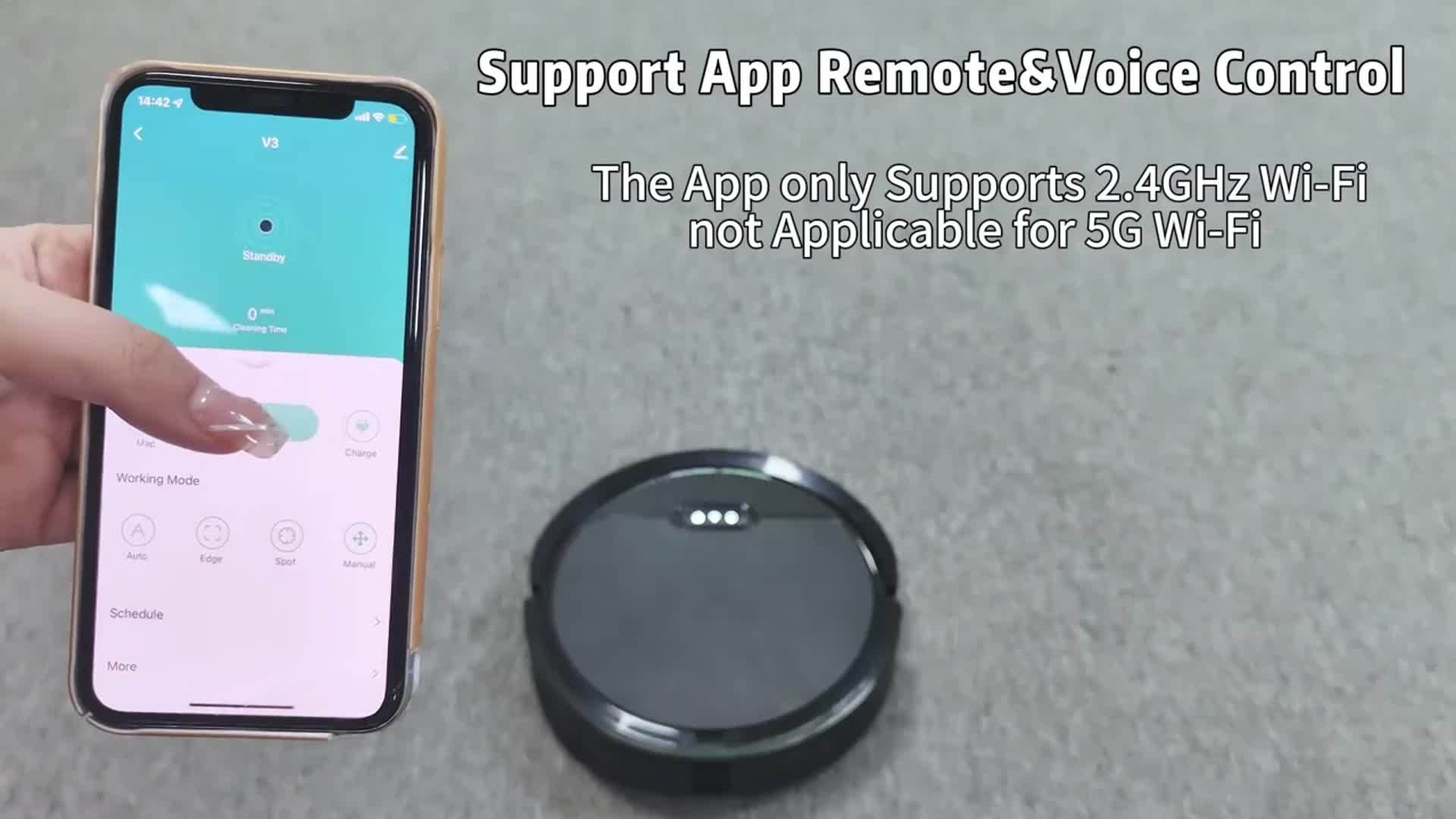 2-In-1 Robotic Vacuum And Mop with App And Voice Control, Featuring a Maximum Suction Power of 5000Pa, Scheduled Cleaning, Automatic Recharging, And Designed for Pet Hair And Low Carpets