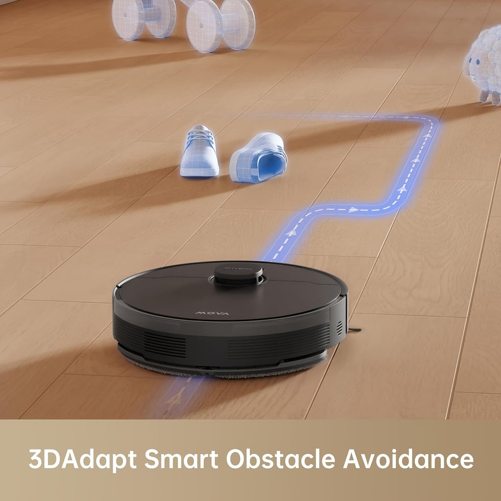 MOVA S10 Robot Vacuum Cleaner MOVA S10 Robot Vacuum Cleaner: 7000Pa Suction, 260m Min Run Time, Liftable Brush, Self-Charging for Home, Pet Hair, Hard Floors, App & Voice Control