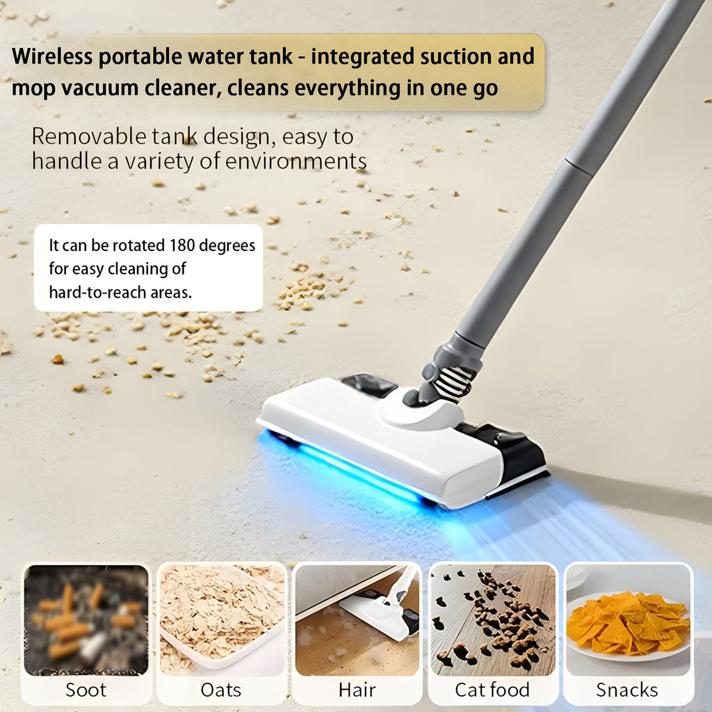 A Vacuum And Mop Combination Device Featuring Three Adjustable Speed Settings for Thorough Cleaning in Different Situations, Designed to Be Lightweight And User-Friendly, Ensuring The Cleanliness of Your Home!