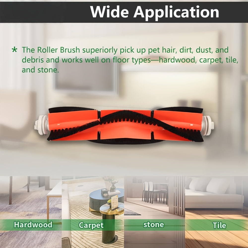 11pcs Vacuum Cleaner Replacement Additions Kit for Roborock S6, S6 Pure, S5, S5 Max, S4, E4, E20, E25, E35, C10, S50 Models Robotic Vacuum Cleaner, Includes 2 Main Brushes, 4 Filters, 4 Side Brushes And 1 Cleaning Tool