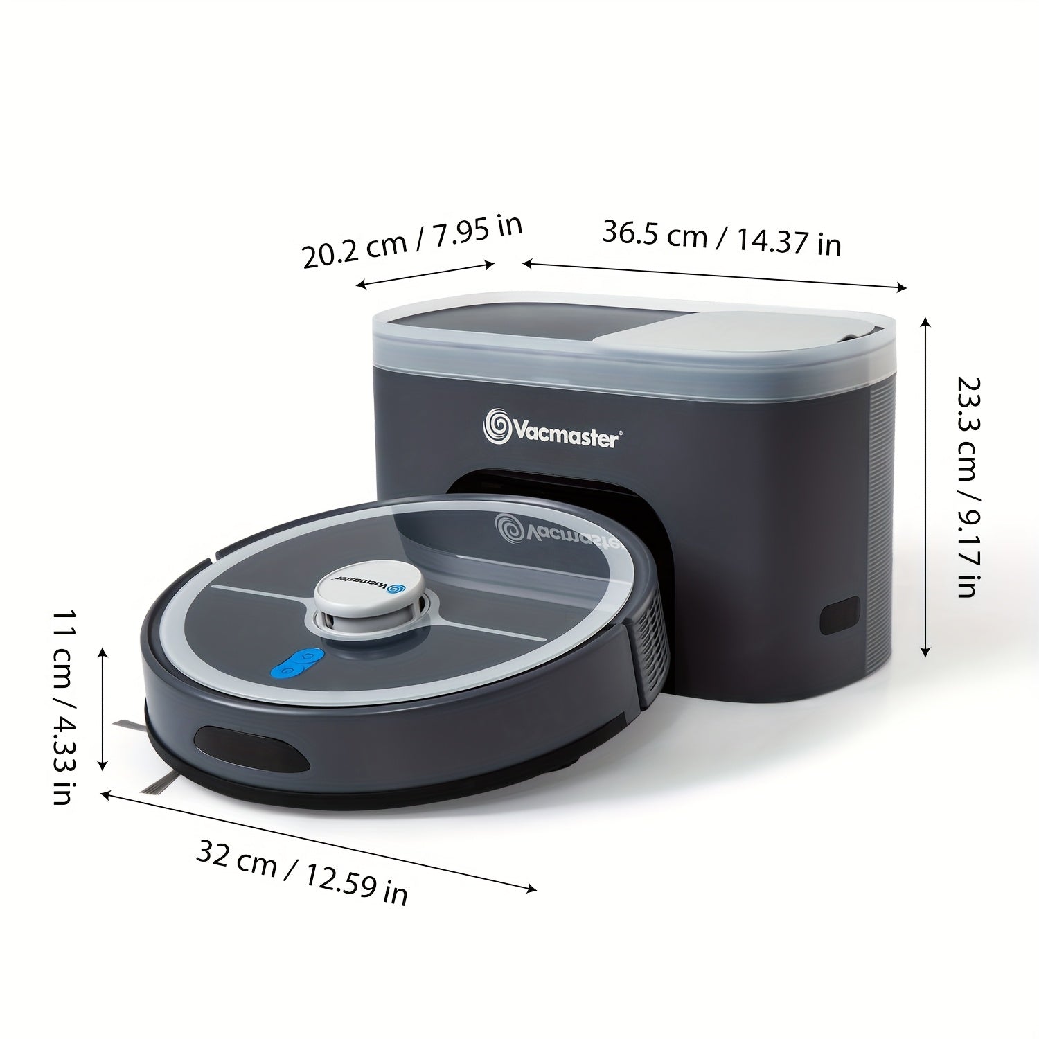 Vacmaster 3-in-1 Robot Vacuum Cleaner Pet Companion and Mop Combo with Self-Empty Station for 45 Days, LiDAR Navigation, 3000Pa Strong Suction, Multi-Floor Mapping for Homes with Pets, Carpet & Hard Floors