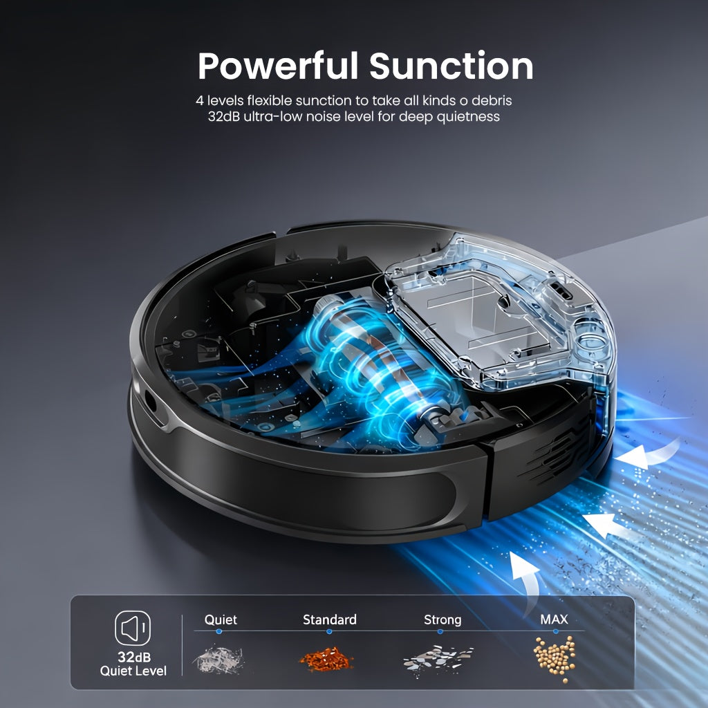 This Is a 2-In-1 Robot Vacuum And Mop with Strong Suction, Anti-Tangle Design, And Support for App\u002FAlexa Control. It Features an Ultra-Thin 2.99-Inch Profile And Is Suitable for Pet Hair And Low-Pile Carpets