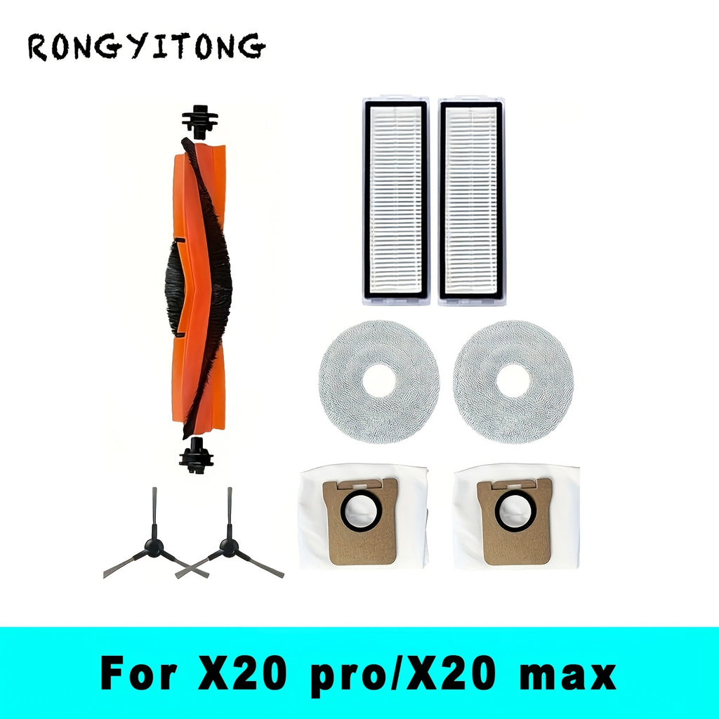 Xiaomi Robot Vacuum X20 +\u002FX20 Plus And X20 Pro\u002FX20 Max \u002F D102GL \u002F D109GL Replacement Components Main Side Brush Hepa Filter Mop Pad Dust Bag