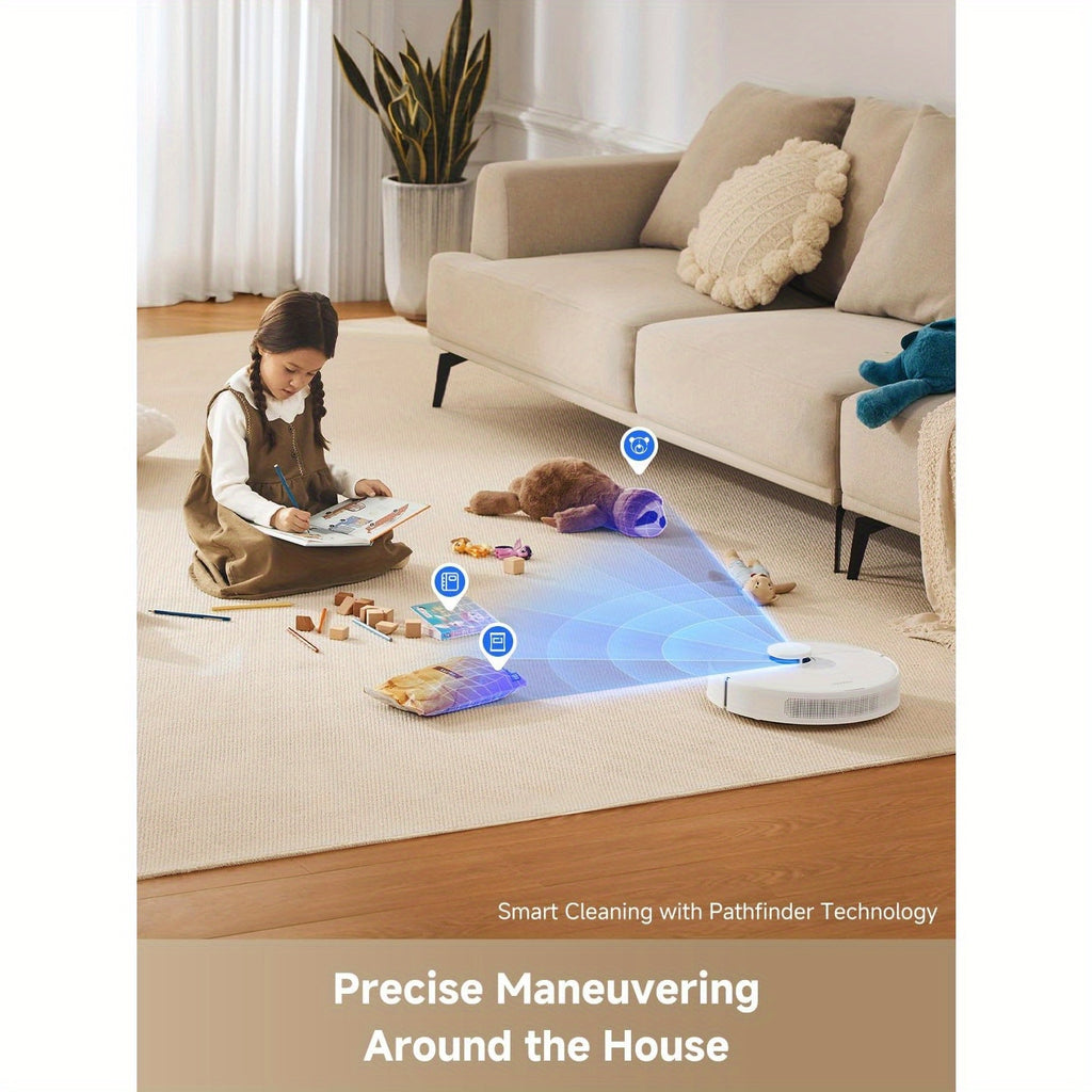 DREAME D10 Plus Gen 2 Robot Vacuum and Mop, Self-Emptying Base for 90 Days of Cleaning, 6000 Pa Suction and LiDAR Navigation, Obstacle Avoidance, Wi-Fi Connected, Refurbished