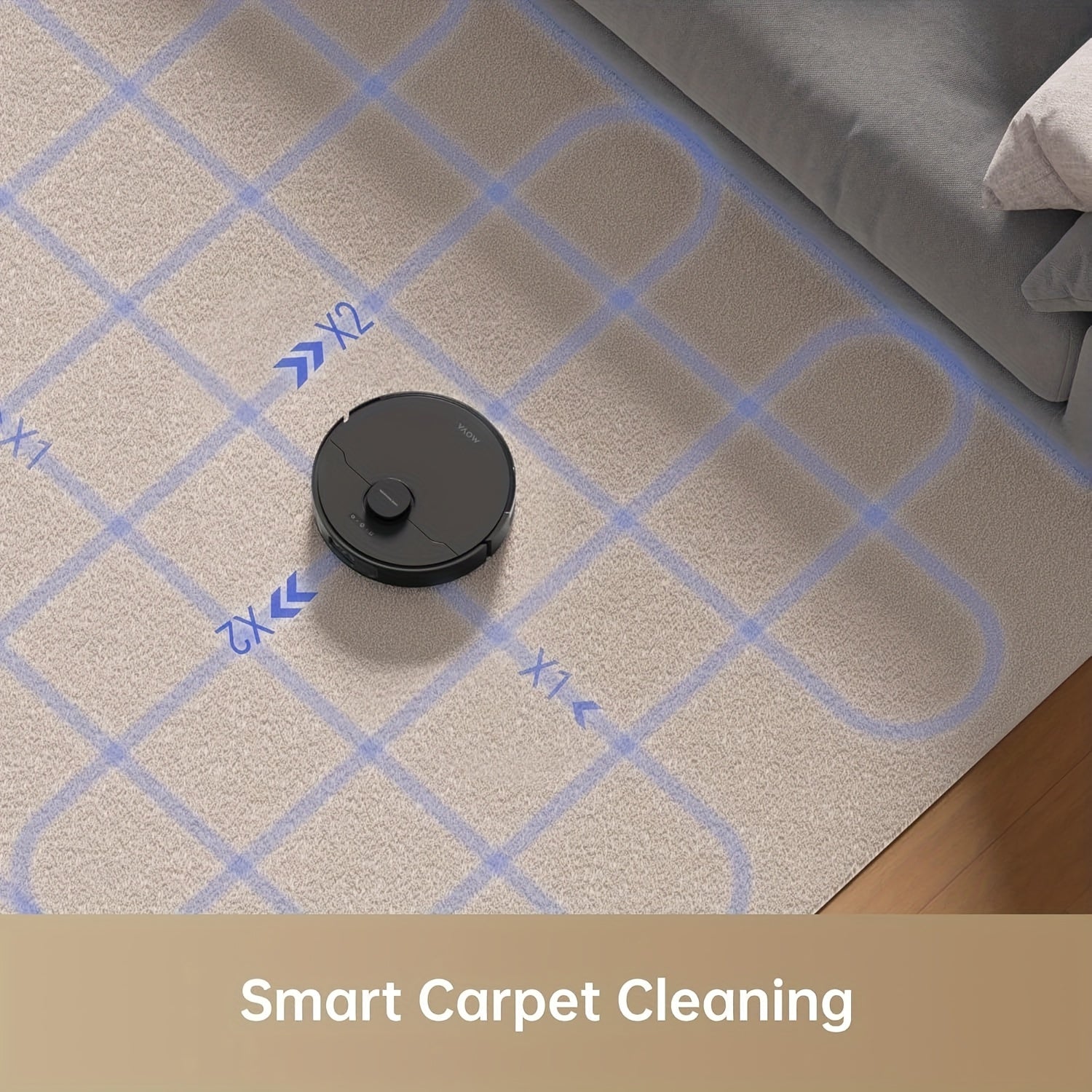 MOVA S10 Robot Vacuum Cleaner MOVA S10 Robot Vacuum Cleaner: 7000Pa Suction, 260m Min Run Time, Liftable Brush, Self-Charging for Home, Pet Hair, Hard Floors, App & Voice Control