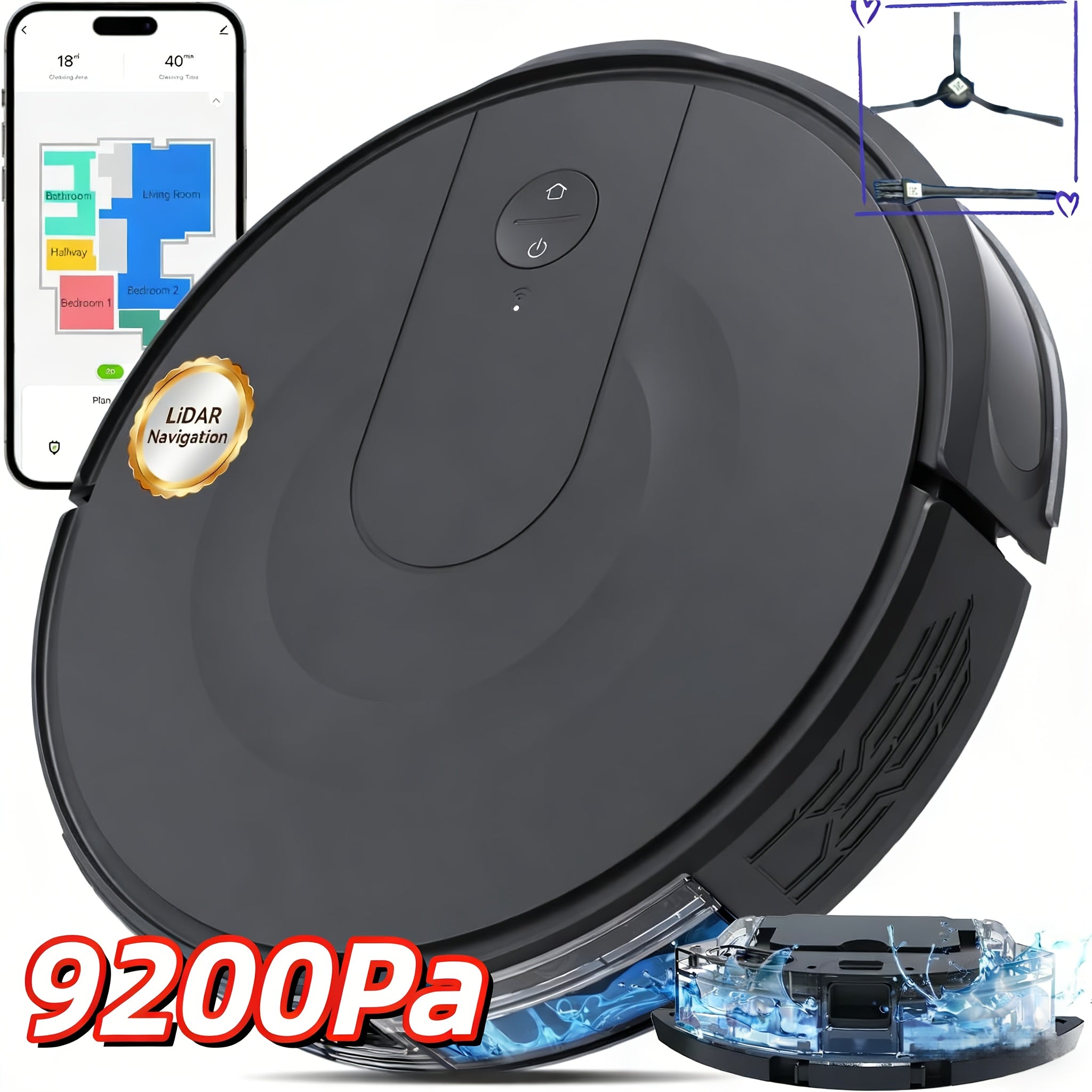 This Is a 2-In-1 Robot Vacuum And Mop with Strong Suction, Anti-Tangle Design, And Support for App\u002FAlexa Control. It Features an Ultra-Thin 2.99-Inch Profile And Is Suitable for Pet Hair And Low-Pile Carpets