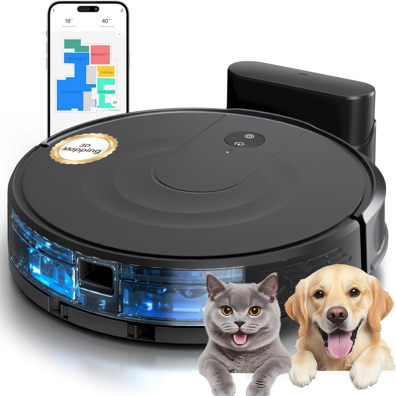 This Is a 2-In-1 Robot Vacuum And Mop with Strong Suction, Anti-Tangle Design, And Support for App\u002FAlexa Control. It Features an Ultra-Thin 2.99-Inch Profile And Is Suitable for Pet Hair And Low-Pile Carpets