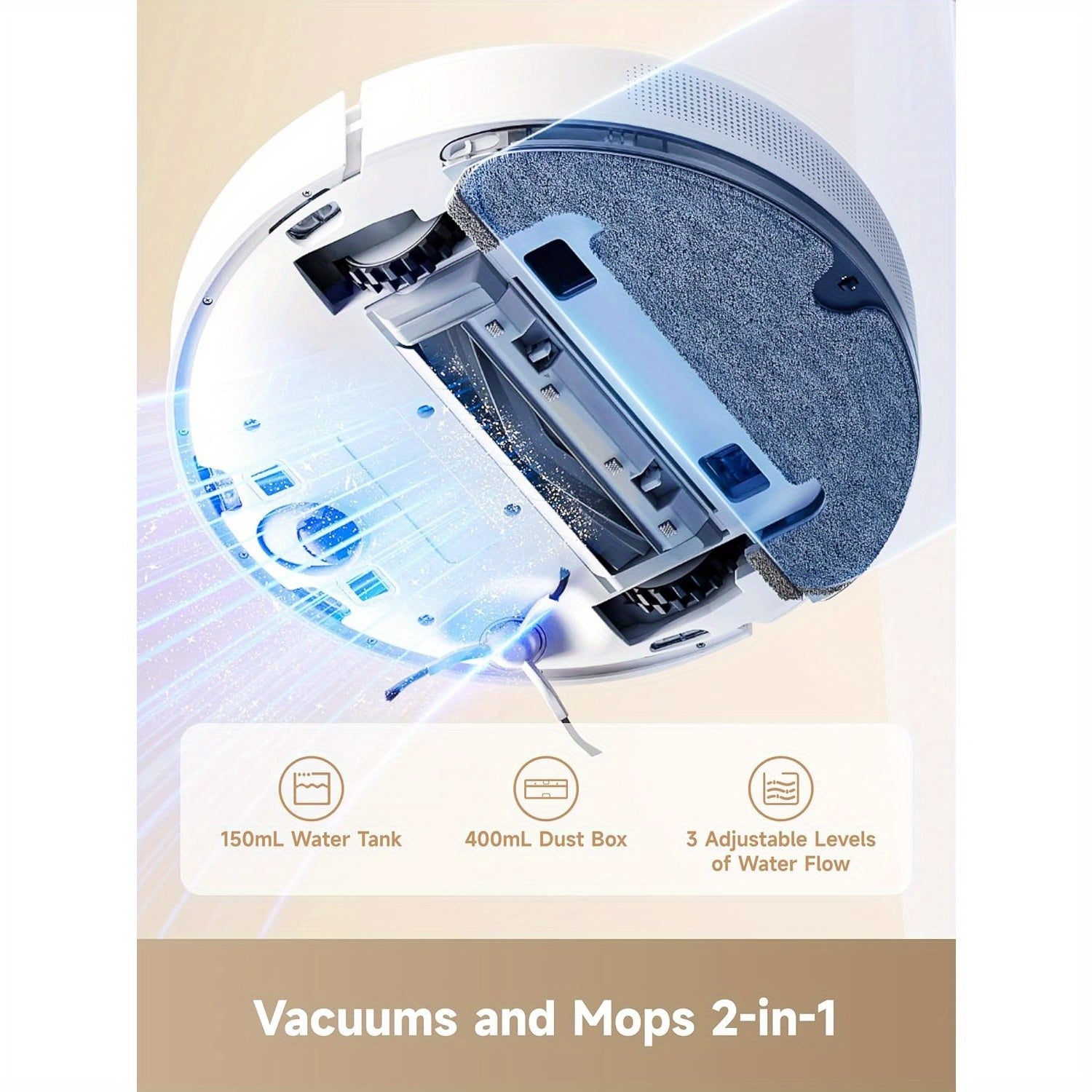 DREAME D10 Plus Gen 2 Robot Vacuum and Mop, Self-Emptying Base for 90 Days of Cleaning, 6000 Pa Suction and LiDAR Navigation, Obstacle Avoidance, Wi-Fi Connected, Refurbished
