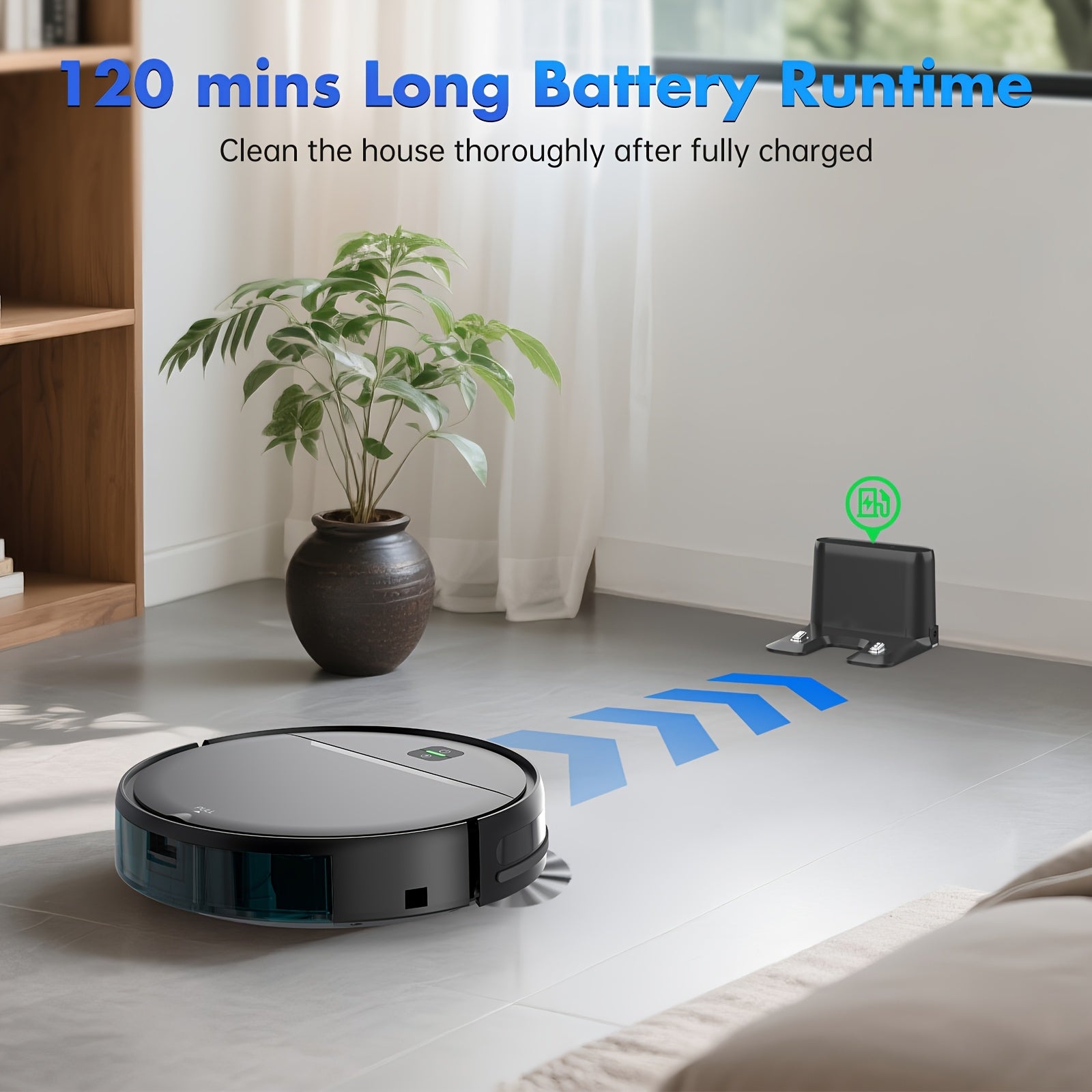 MAMNV 3-in-1 Intelligent Robot 5000Pa Vacuum Cleaner | Automatic Charging, Fixed-point Sweeper, Voice & App Control, Wet Suction Mopping, for smart Home Cleaning, Birthday & New Year Gifts